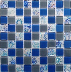 Casual Style Shining Crystal Glass Bathroom Mosaic Tile