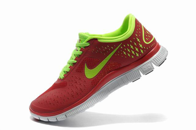 Cheap Nike Free 4.0 V2 Mens Running Shoes Lawn Green Red