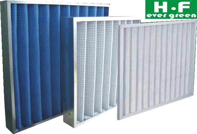 Panel air filter for clean room