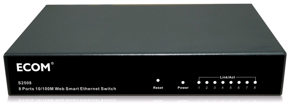 ECOM S2508+  8-Port 10/100M Advance WEB Smart Ethernet Switch