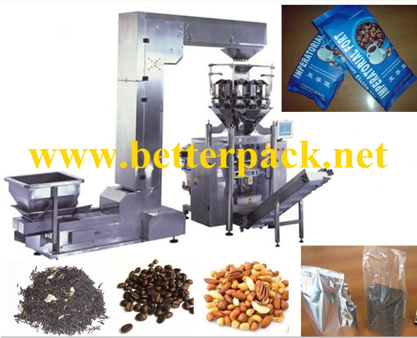 automatic nuts beans weighing filling sealing packaging equipment