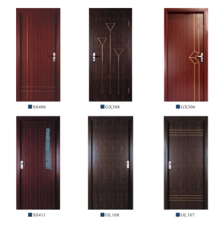 TUV и ISO9001 сертифицирован Великолепный интерьер вспененного ПВХ двери, синтетические деревянной двери