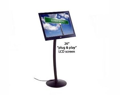 Portable LCD Signage Curved Stand ( LS-009 )