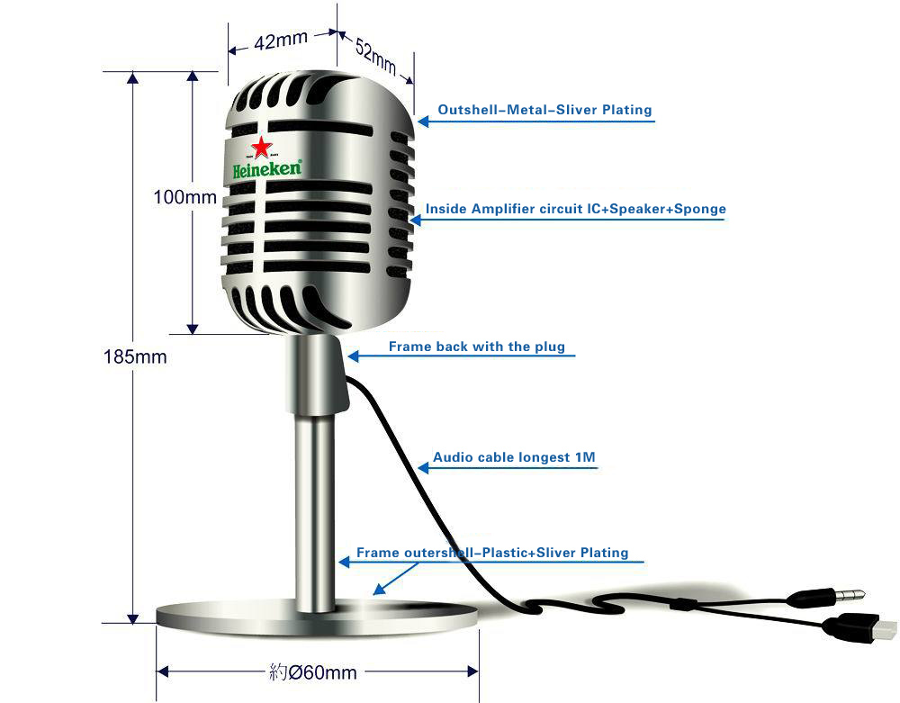 Classic Microphone Speaker  Quality Microphone Speaker 