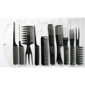 Hair brushes and hair combs.