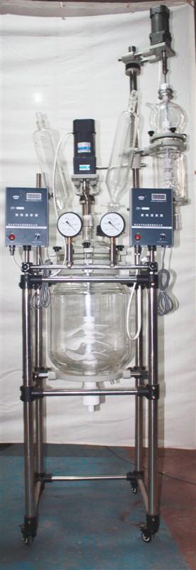 30L jacketed glass reactor 