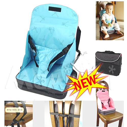 Portable Baby Booster Seat High Chair Cushion Bag Harness