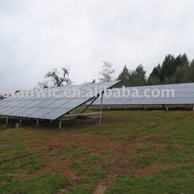 Installed Ground solar bracket for PV panel