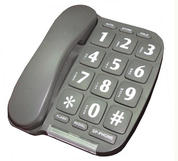 Desk/wall mountable big button phone TM-P006