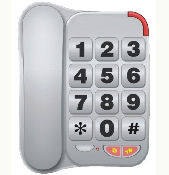 стационарный телефон с большими кнопками FSK/DTMF
