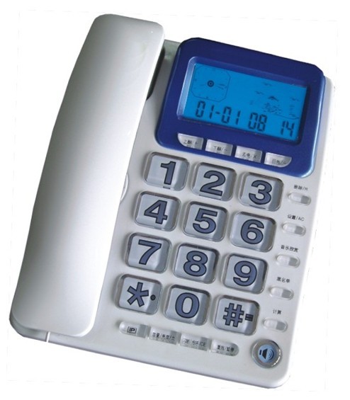 Auto redial lcd indicator big button phone TM-P042