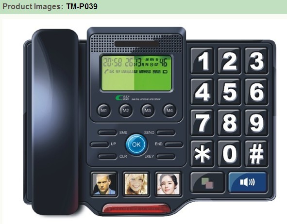 Calculater function dual systems big button telephone TM-P039