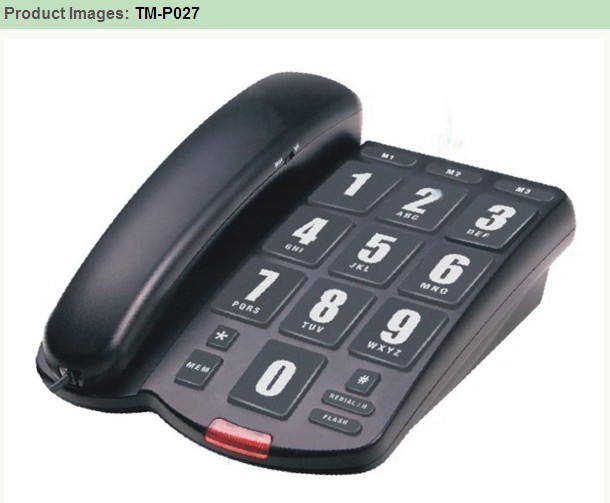 Flash Redial Mute function super button phone TM-P027