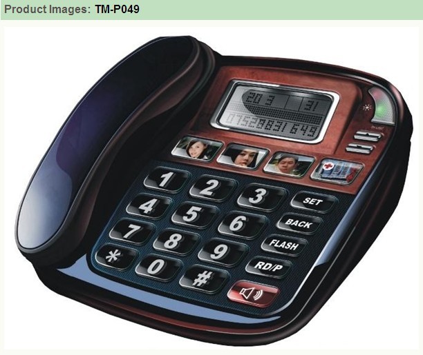 FSK/DTMF caller systems lcd big button phone TM-P049