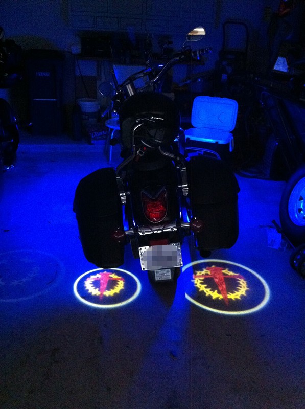 Света для мотоциклов, изготовленный на заказ логос всадника привидения СИД доступный!