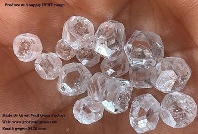 0.5-8 ct hpht lab grown diamond rough 