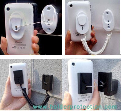cell phone alarm holder mount display lock