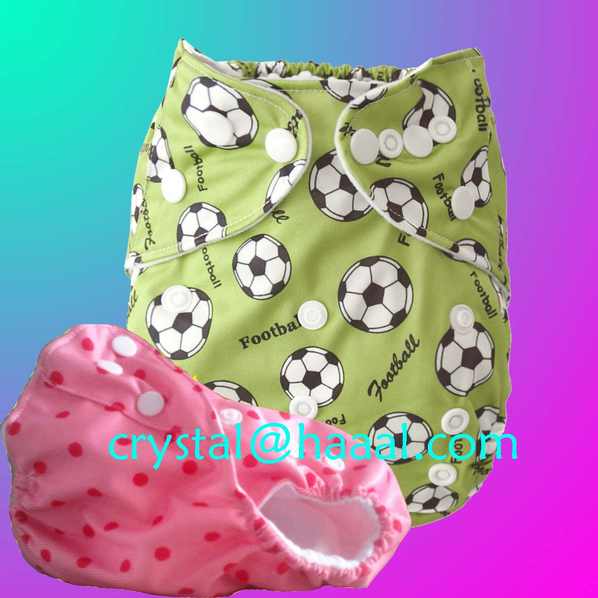 football printed reusable cloth diaper wholesaler