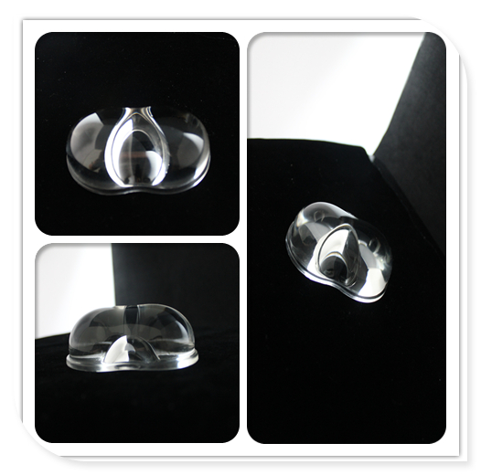 Peanut shape glass lens for High power street lights