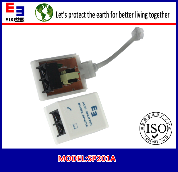ADSL modem splitter with cable