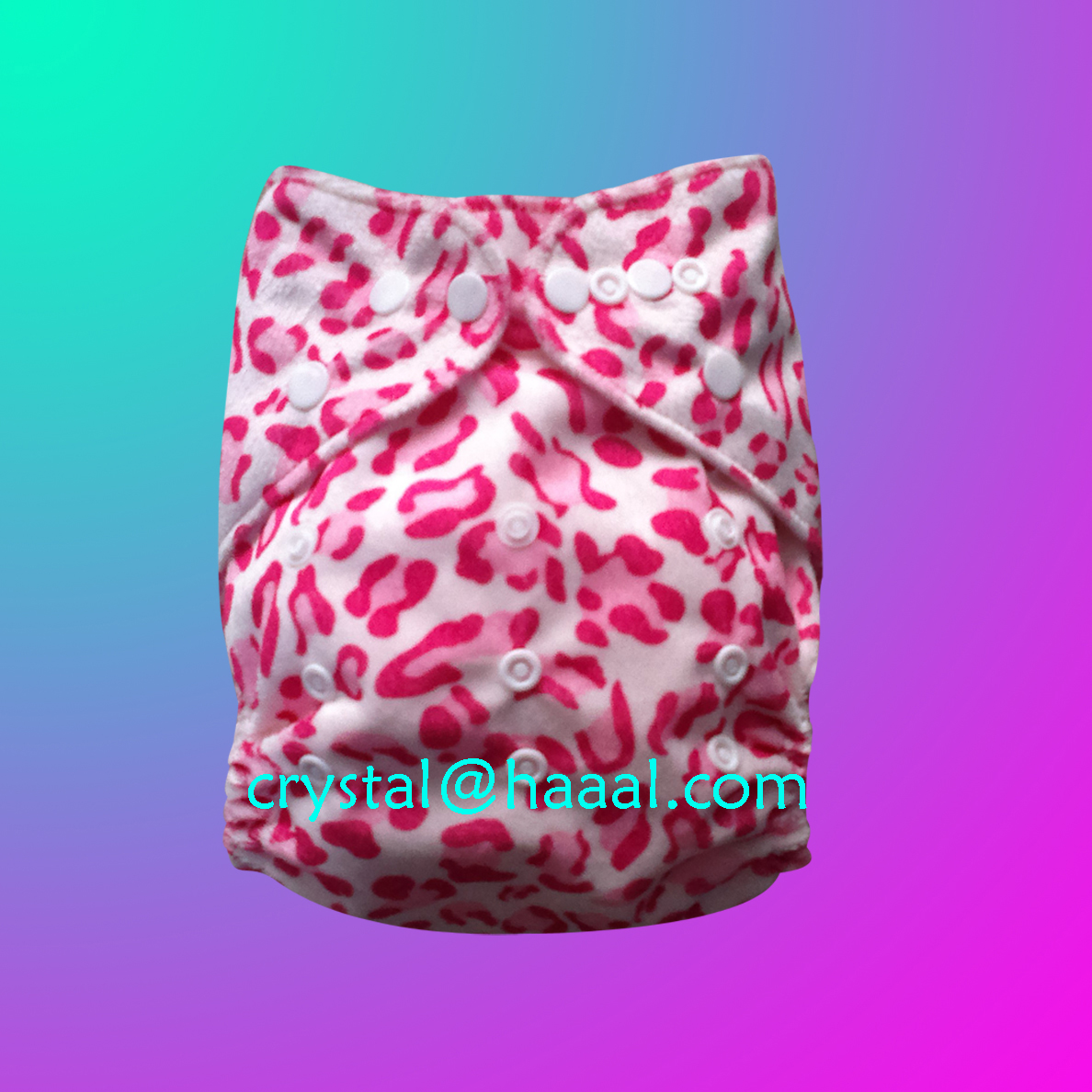 red printed Minky nappy 