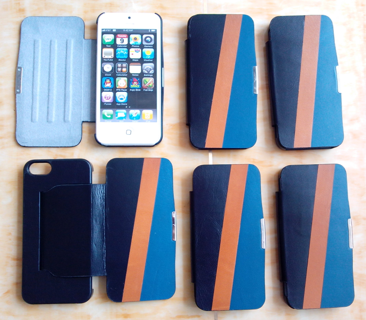 iphone 5 leather flip case with stand 