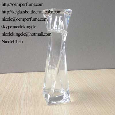 perfume glass bottle with cap