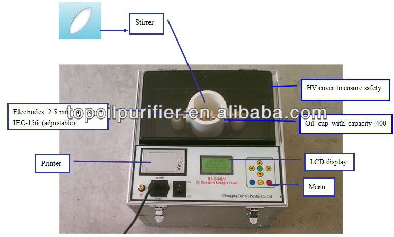 Fully Automatic Insulating oil Dielectric Strength tester Series IIJ-II 