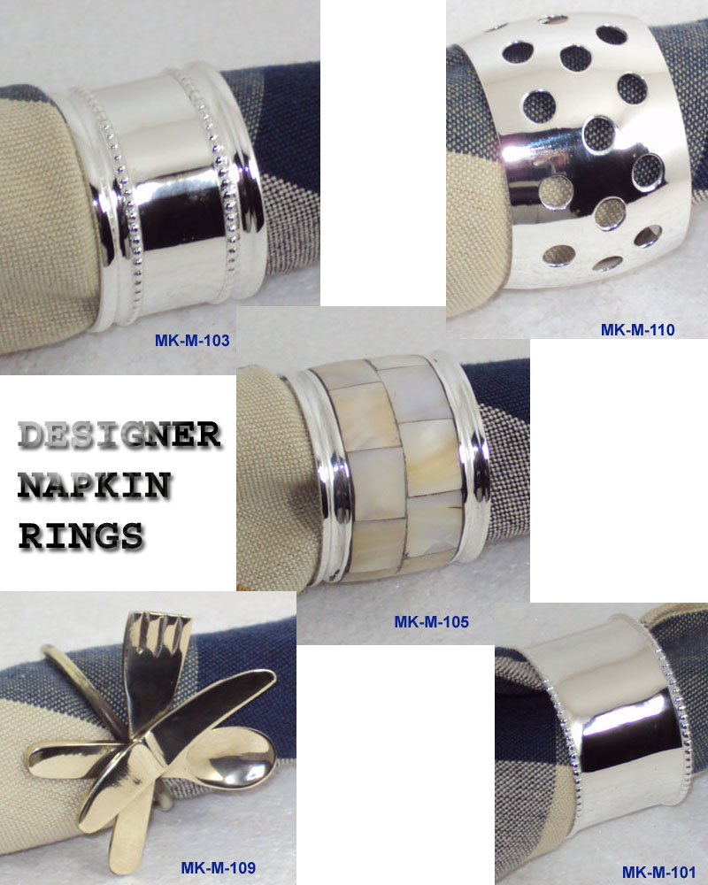 Brass Silver Plated Napkin Rings