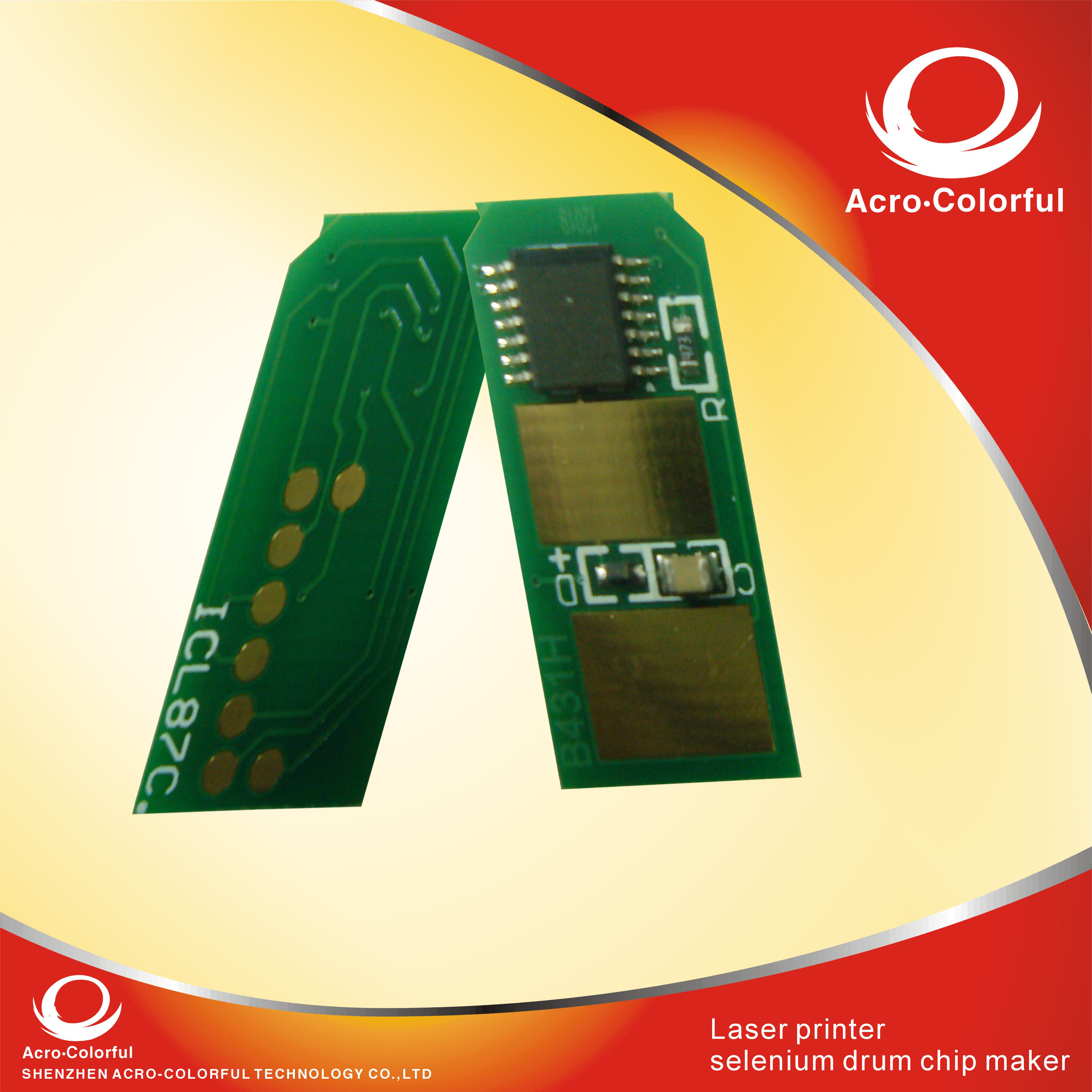 toner cartridge chip for OKI c610, OKI B401 MB441 MB451 reset for laser printer