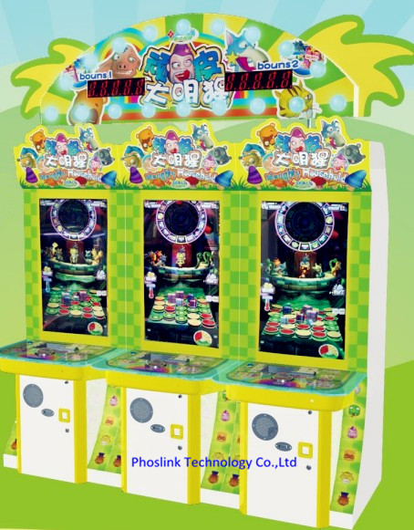 Новый поддельный ролик толкателя монетки счастливый бытовая машина игры Выкупления билета для детей ПТЦ-R532A