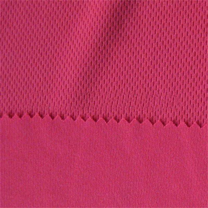 100% Polyester Red Bird Eye Mesh Sport Wear Fabric
