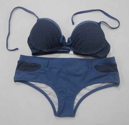 Navy Blue Sweet Style Bikini 