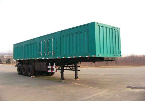 Tri-axle durable cargo box semitrailer for sale 