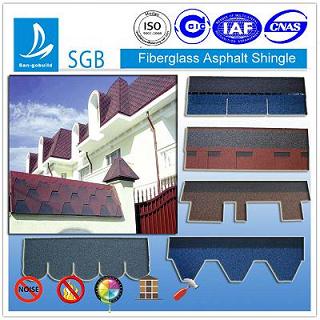 colored fiberglass asphalt roofing shingle