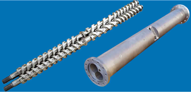 parallel twin screw and barral