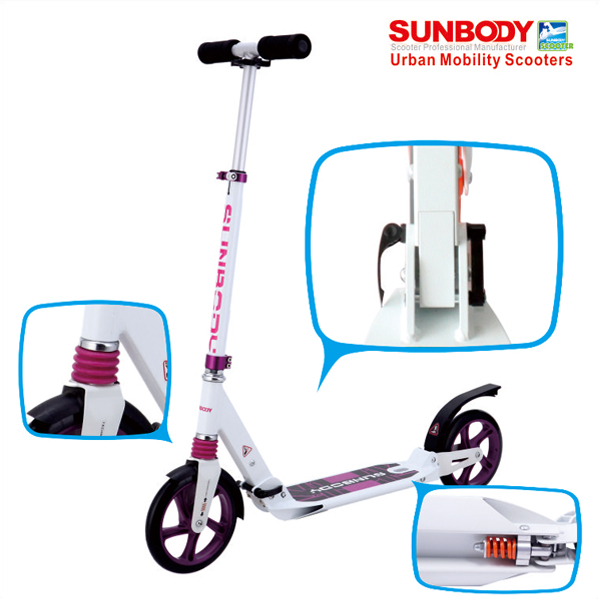 folding kick scooter with suspension for adults