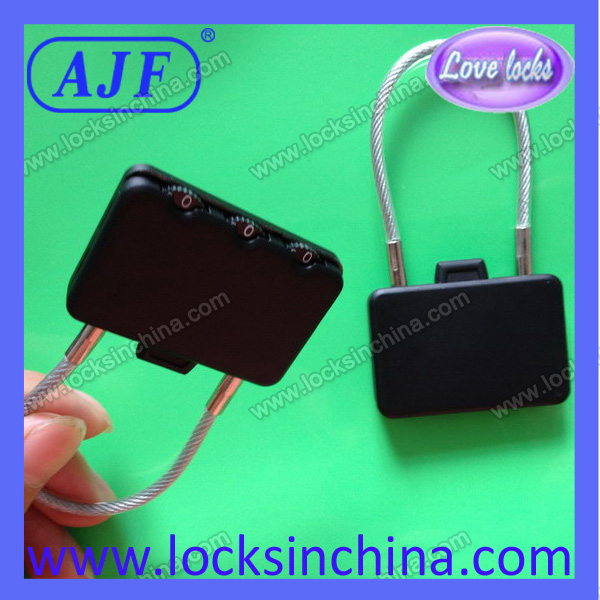 AJF cable luggage locks with 3 digits