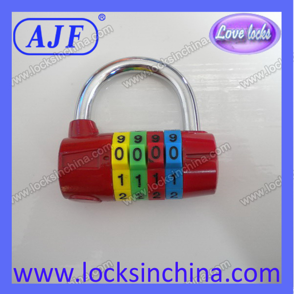 colorful cylinder-shaped secure suitcase padlock