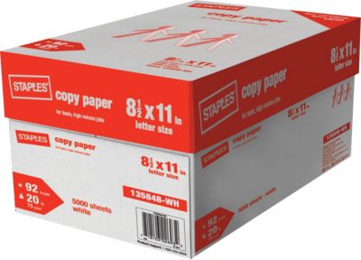 Staples copy paper Letter Size 8.5*11,75gsm and 80gsm