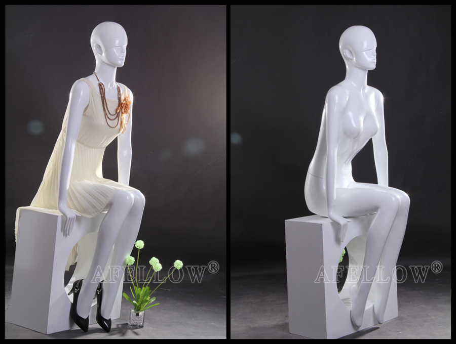 Cheap sitting female mannequin abstract head mannequin AFELLOW AFFS61