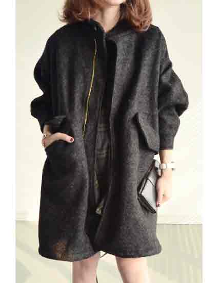 Womens Winter Woolen Coat Fleece Liner 