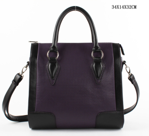 Elegant lady handbag in purple color, customized design and logo is welcome