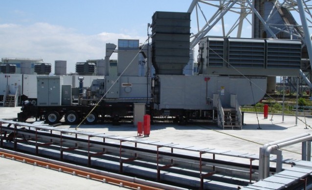 25 MW GE LM2500拖车式移动燃气轮机组件租到自己的