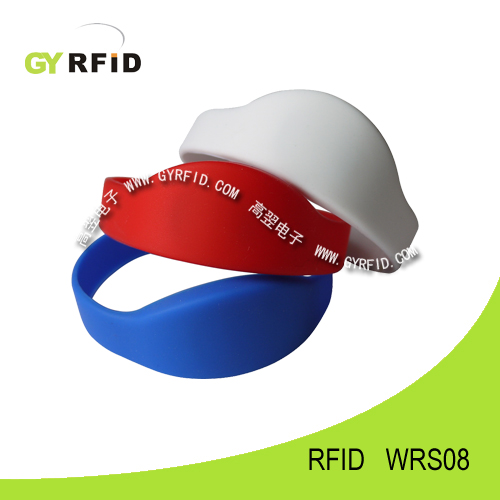 WRS08 new shape ISO14443A NFC silicon Wristbands(GYRFID)