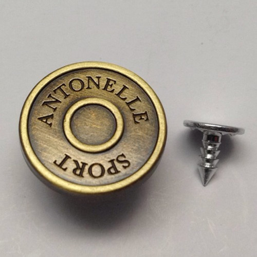 Plastic Inside Jeans Button Brushed Anti Brass