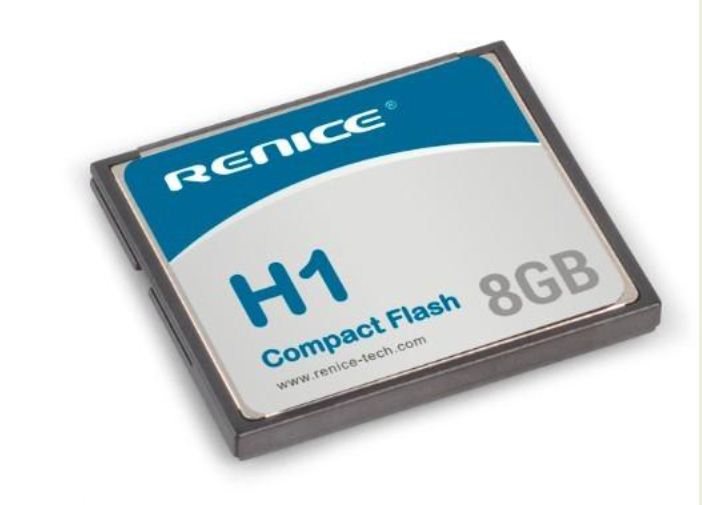 Renice Industrial Compact Flash CF card, 1 to 64GB, MLC/SLC, -40 to +85°C