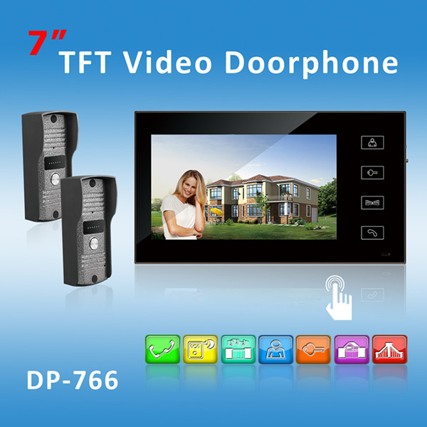 7 inch video doorbell with touch key design