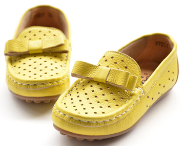 	kids flat genuine leather casual shoes for girls 