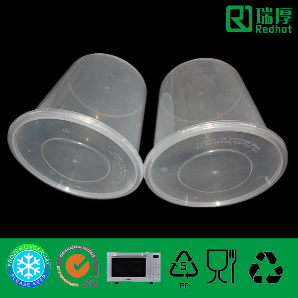 Clear Plastic Food Container with Lids 2500ml